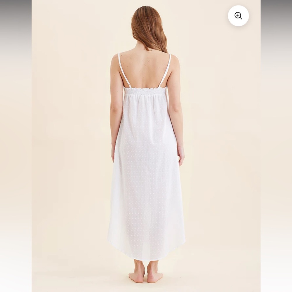 Papinelle Swiss Dot Lace Trim Maxi Nightie - Picture 5 of 11